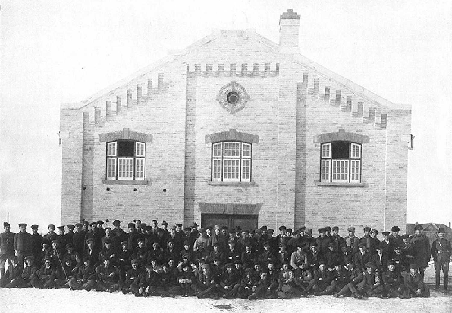 The Moosomin Armoury during the First World War.